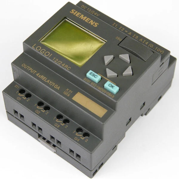 6ED1052-1MD00-0BA6 | Siemens LOGO! 12/24RC Logic Module, 8DI(4AI)/4DO, 200 Blocks