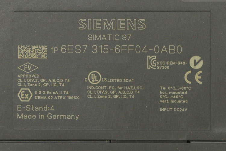 6ES7315-6FF04-0AB0 | Siemens CPU Module