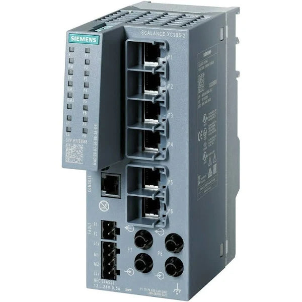 6GK5206-2BB00-2AC2 | Siemens Managed Ethernet Switch, 8 Ports, 24 VDC