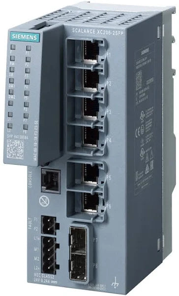 6GK5206-2BS00-2AC2 | SIEMENS SIMATIC NET SCALANCE XC206-2SFP Managed Switch