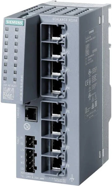 6GK5208-0BA00-2AC2 | Siemens SIMATIC NET SCALANCE XC208 IE Managed Switch, 8-Port