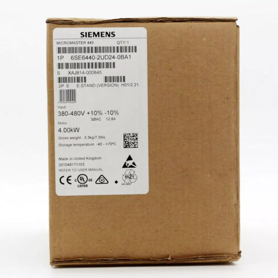 6SE6440-2UD24-0BA1 | Siemens MICROMASTER 440 AC Drive 380-480VAC, 3-PH, 4kW