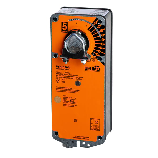 Belimo FSAF120A Fire and Smoke Spring Return Damper Actuator 133 in-lb 120 VAC