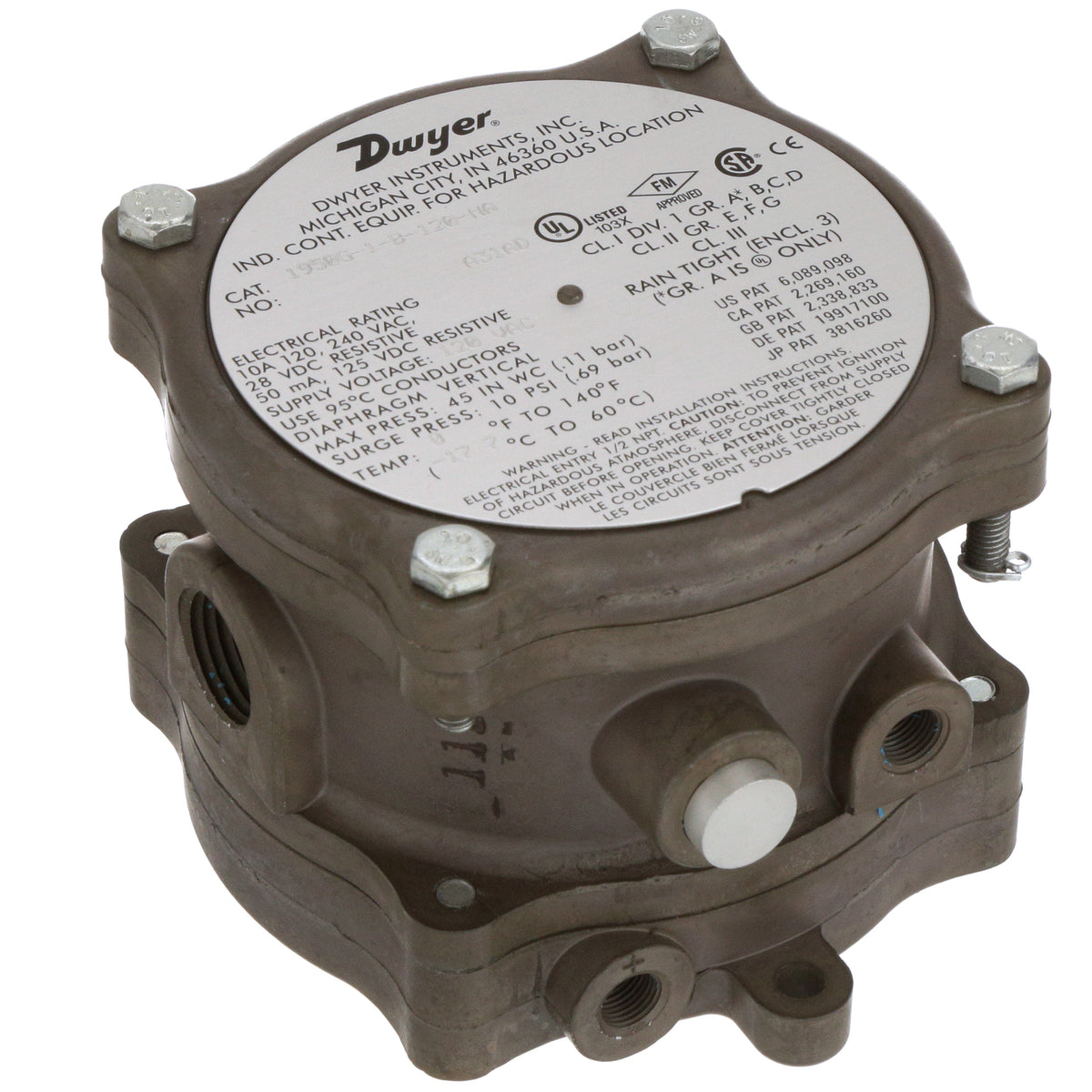 Dwyer 1950G-1-B-120-NA Pressure Switch | Ready to Ship