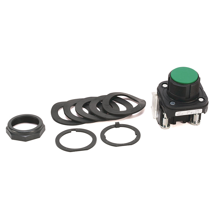 800H-AR2A | Allen-Bradley 30.5 mm Black Momentary Bootless Flush Non-Illuminated Push Button