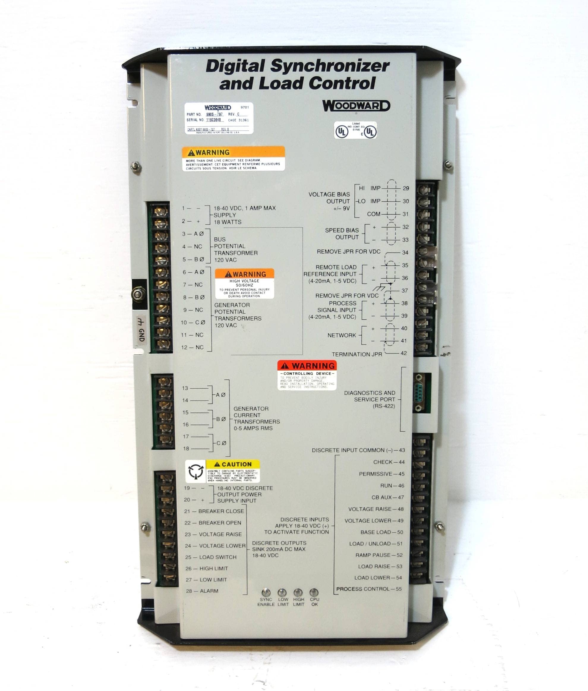 9905-797 | Woodward Digital Synchronizer Load Control Module