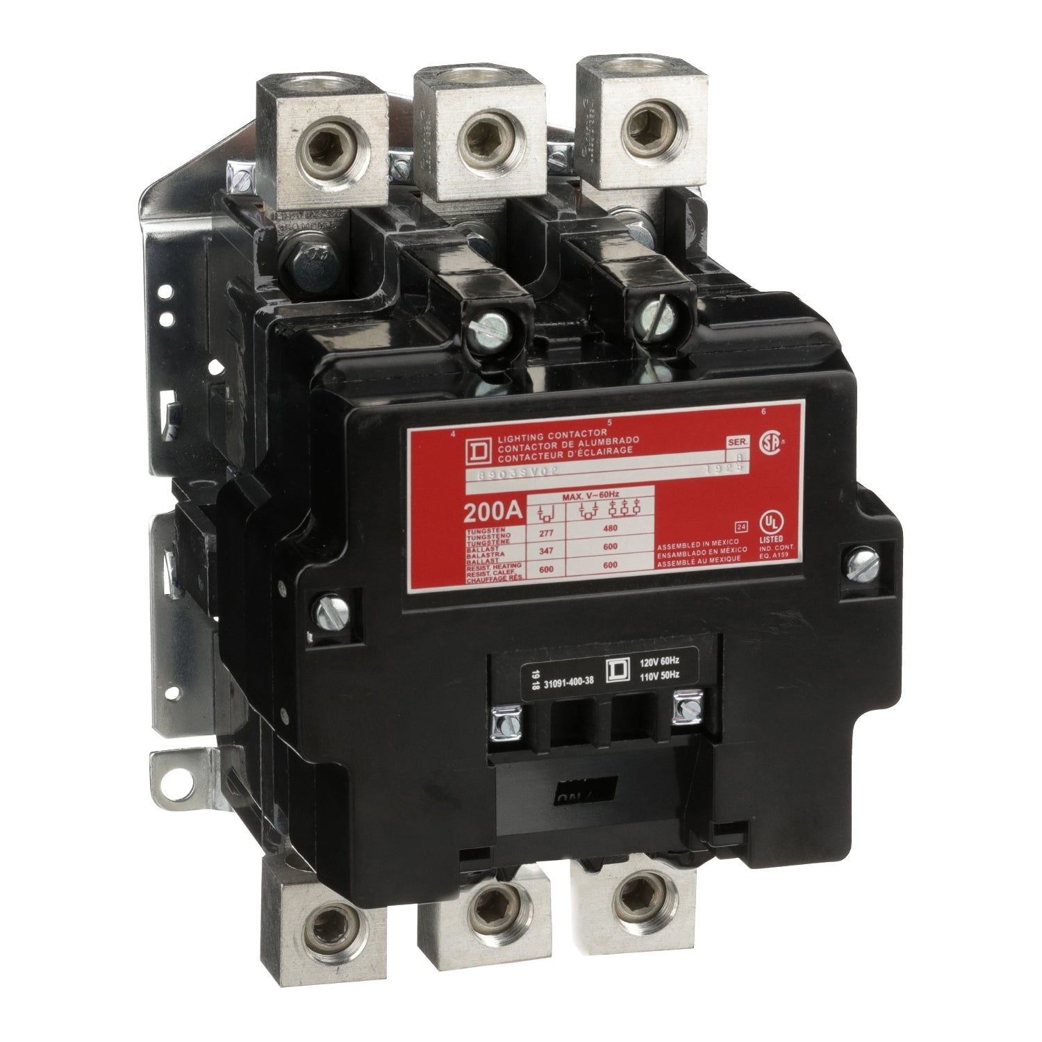 8903SVO2V02 | Schneider Electric Contactor, Type S, Multipole Lighting