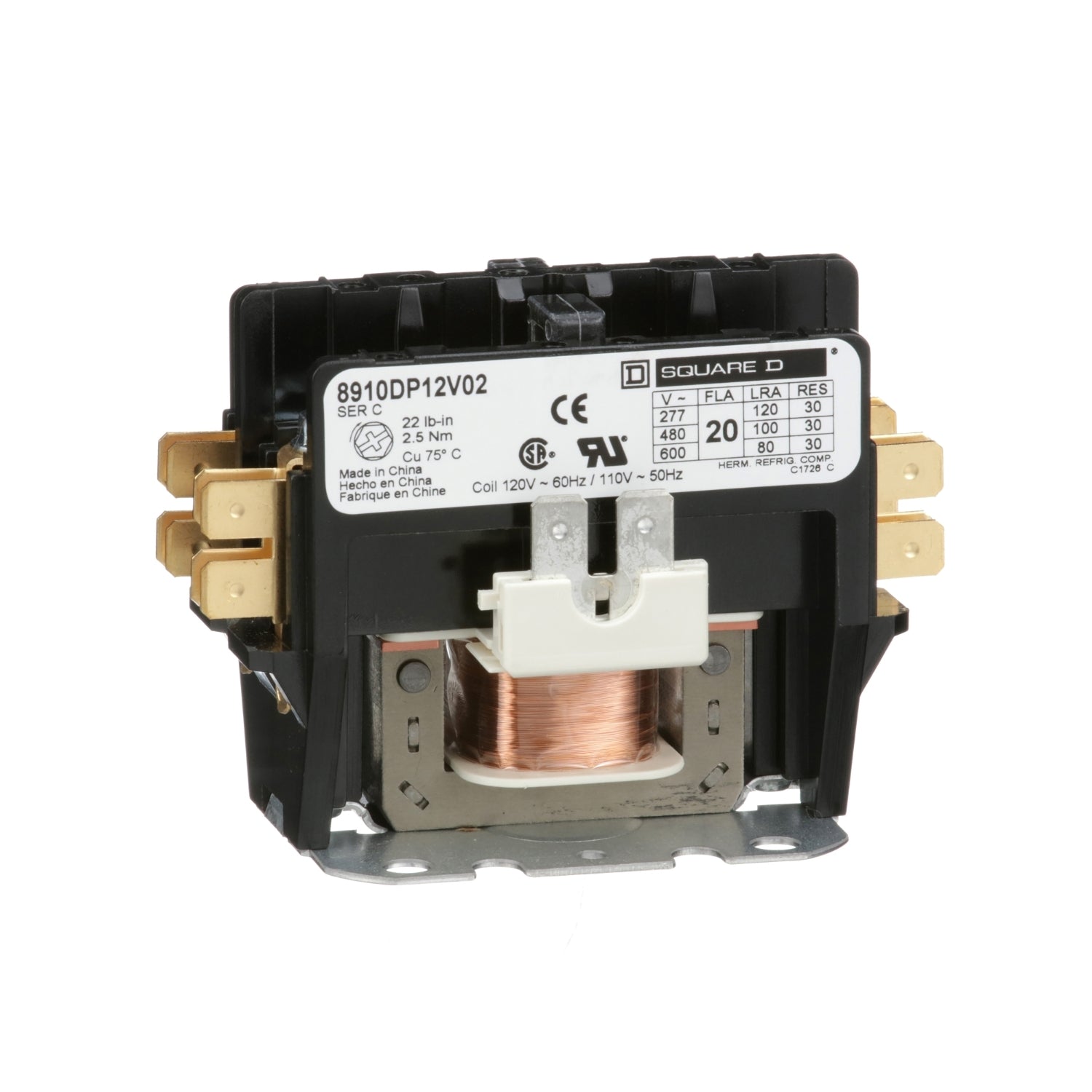 8910DP12V02 | Schneider Electric Contactor, Definite Purpose