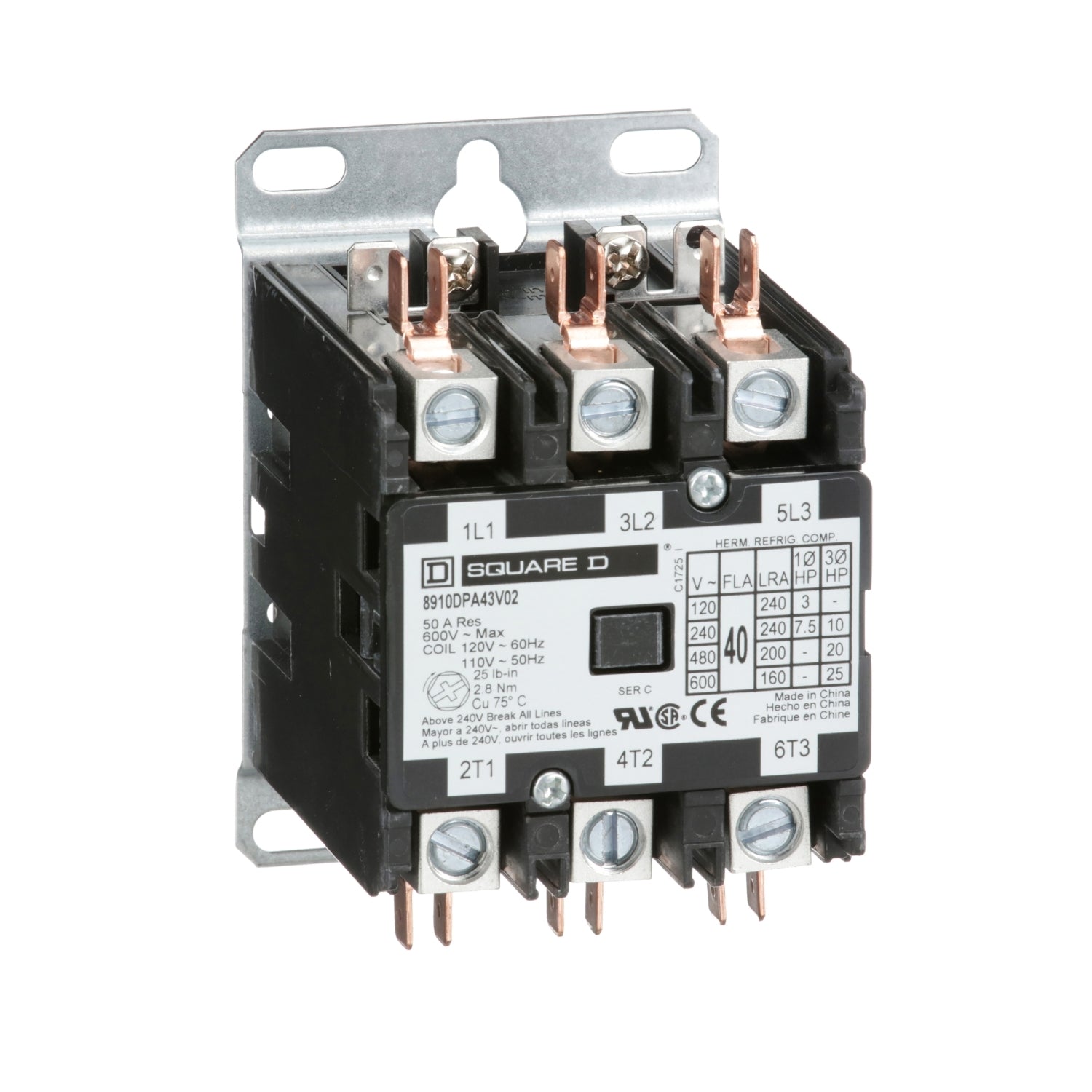 8910DPA43V02 | Schneider Electric Contactor, Definite Purpose