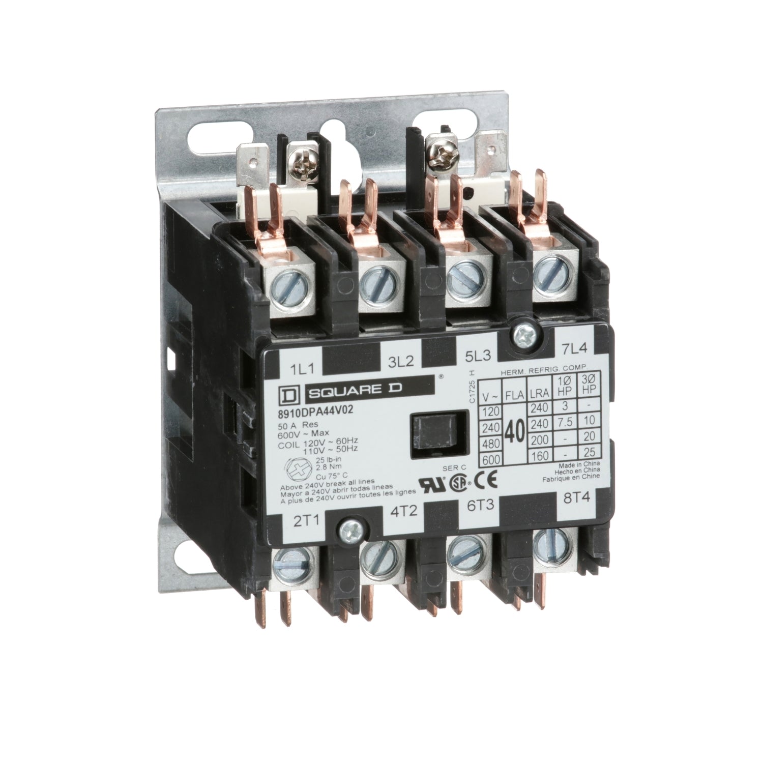 8910DPA44V02 | Schneider Electric Contactor, Definite Purpose