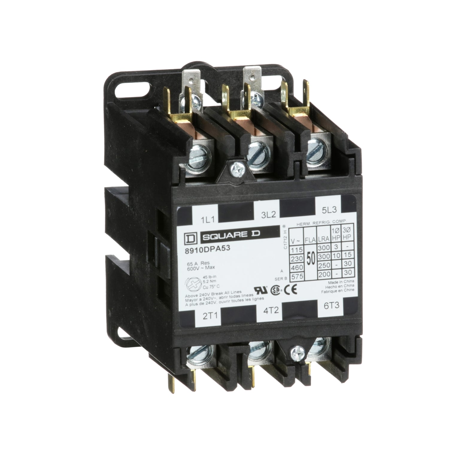 8910DPA53V02 | Schneider Electric Contactor, Definite Purpose