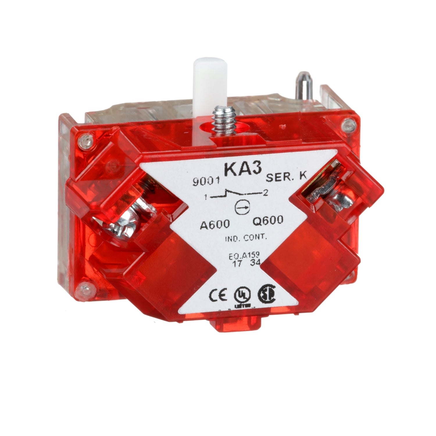 9001KA3 | Schneider Electric 30mm Push Button, Types K, SK or KX, Contact Block, 1 NC