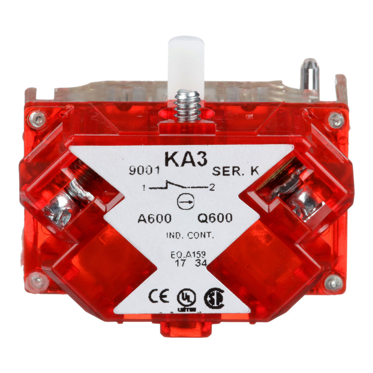 9001KA3 | Schneider Electric 30mm Push Button, Types K, SK or KX, Contact Block, 1 NC