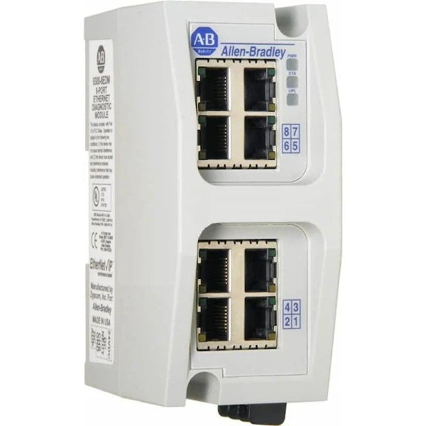 9300-8EDM | Allen-Bradley Ethernet Diagnostic Module, 8 Ports 10/100MBps