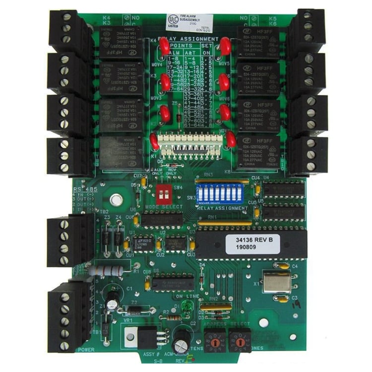 ACM-8R | Notifier Eight-Relay Annunciator Control Module for Fire Alarm Systems