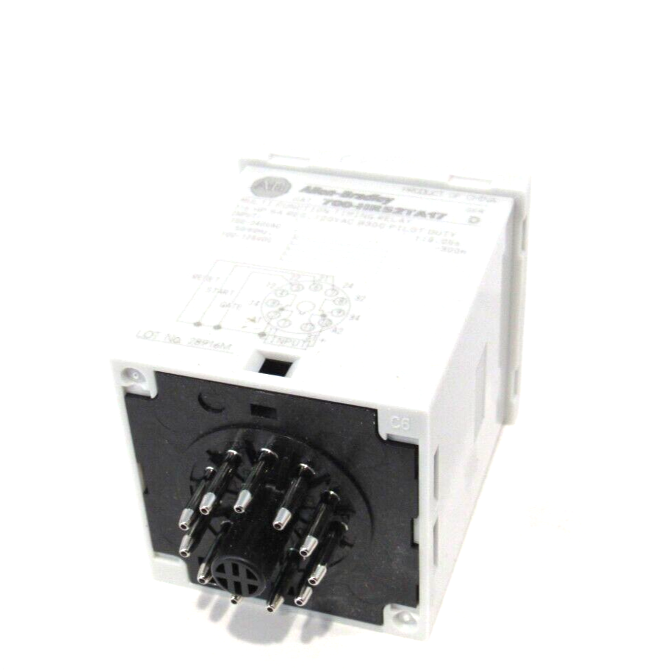 700-HR52TA17 | Allen-Bradley tube-base dial timing relay, multi-function, DPDT, 100–240VAC / 100–125VDC