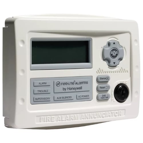 ANN-80-W | Fire-Lite 80-Character LCD Annunciator, White, Remote Fire Alarm Display