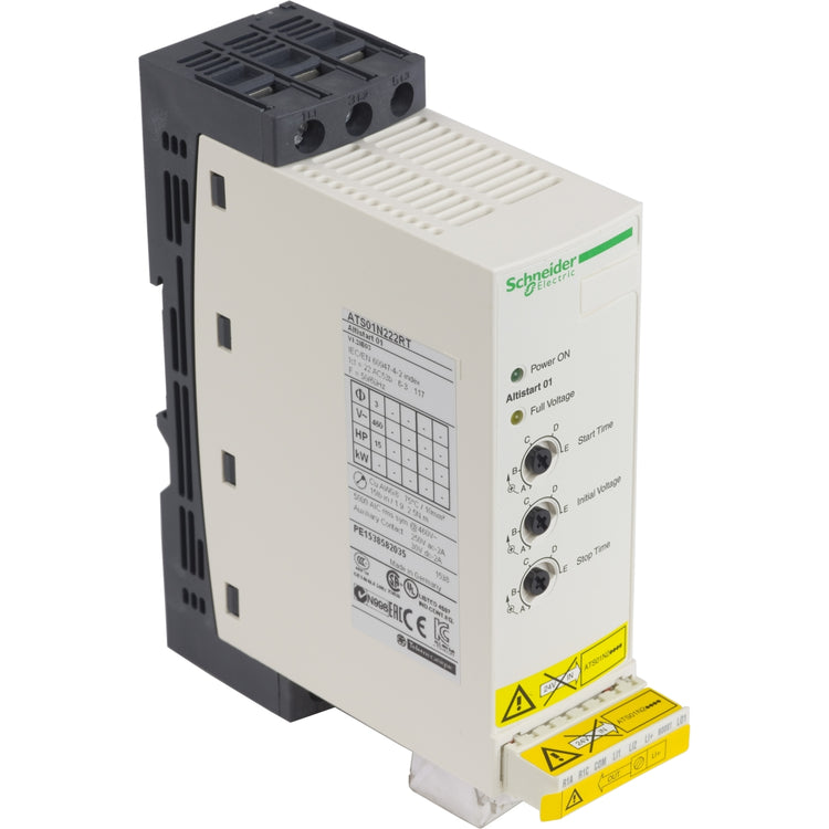 ATS01N222RT | Schneider Electric Soft starter for asynchronous motor, Altistart 01, ATS01, 22A, 460 to 480V