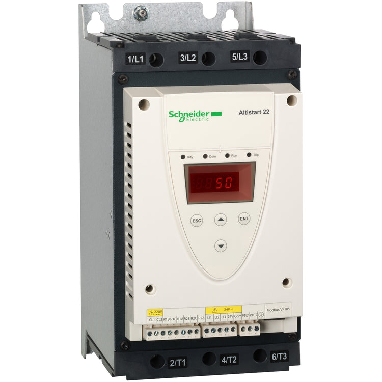 ATS22D62S6U | Schneider Electric Soft starter for asynchronous motor, Altistart 22, control 110V, 208 to 575V, 15 to 50hp