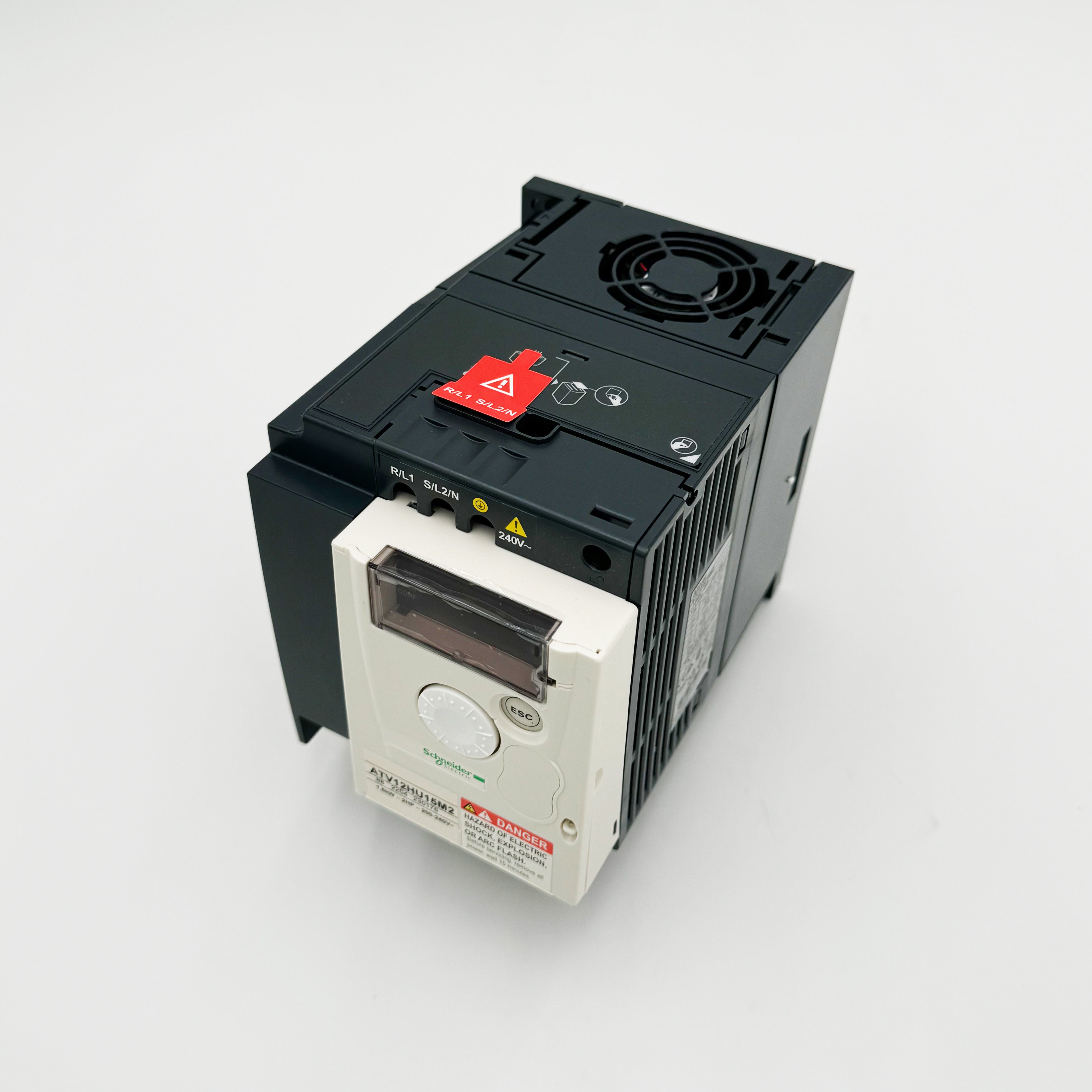 ATV12HU15M2 | Schneider Electric Variable speed drive, Altivar 12, 1.5kW, 2hp, 200 to 240V, 1 phase, with heat sink