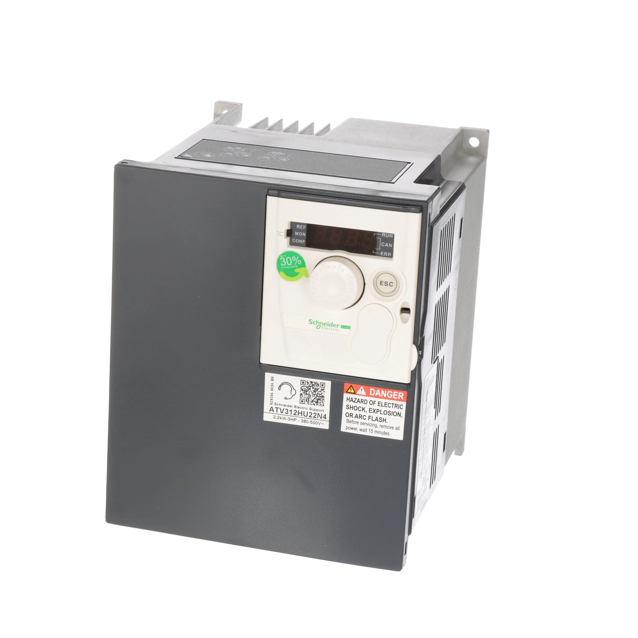 ATV312HU22N4 | Schneider Electric Drive, 3-Phase, 480VAC, 3HP, 5.5A, 2.2kW, IP20, Altivar 31