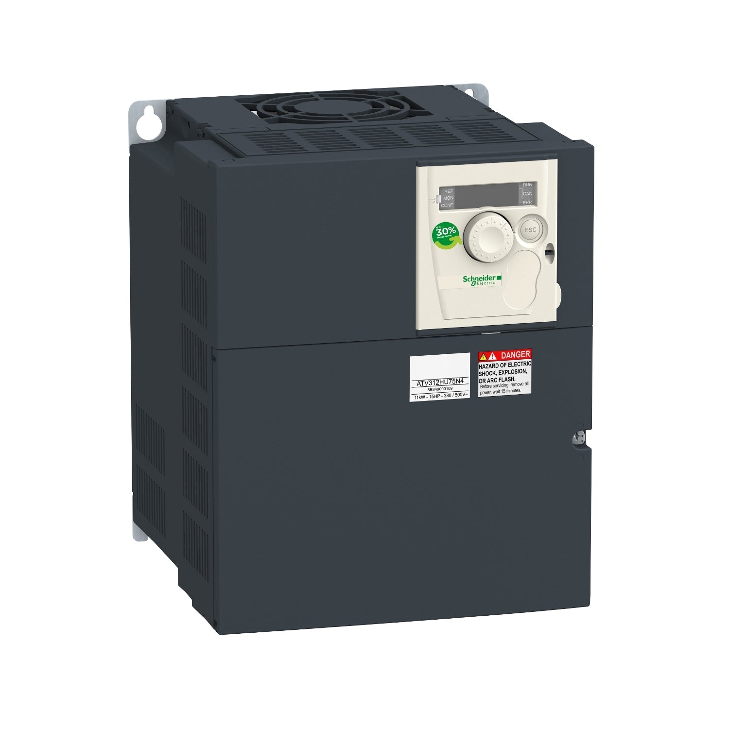 ATV312HU55N4 | Schneider Electric Variable Speed Drive, ATV312, 7.5 HP, 15 kVA, 232 W, 380 to 500 V 3 Phase Supply