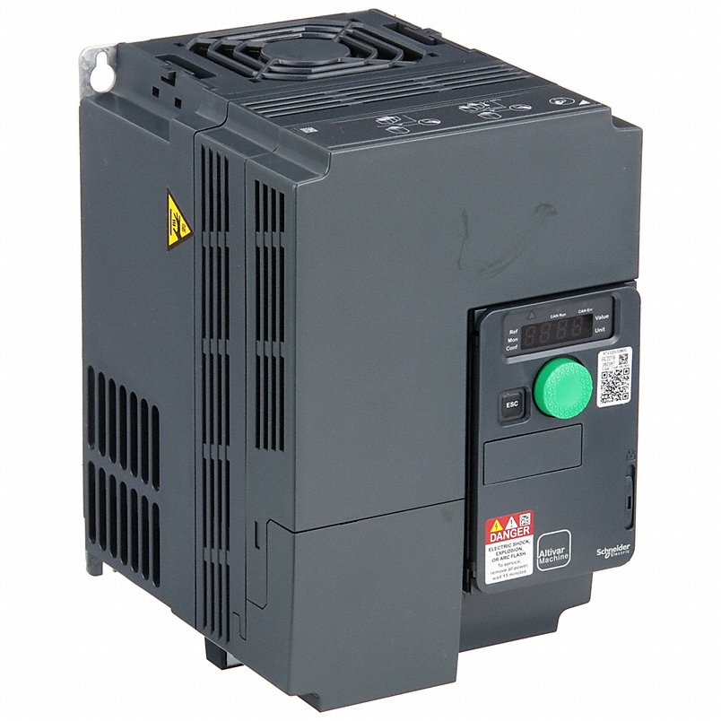 ATV320U55M3C | Schneider Electric Picture + 6 + 6 1  videos variable speed drive, Altivar Machine ATV320, 5.5kW, 200 to 240V, 3 phases, compact