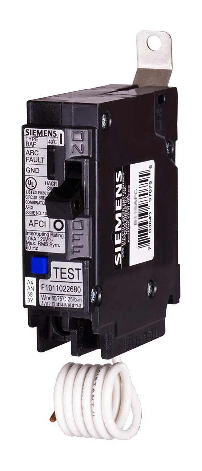 B120AFC | Siemens 20 Amp AFCI Circuit Breaker