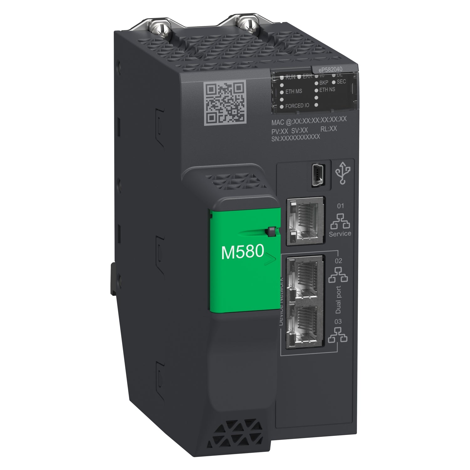 BMEP582040 | Schneider Electric | Standalone processor, Modicon M580, 8MB, 61 Ethernet devices, 8 remote IO racks of X80