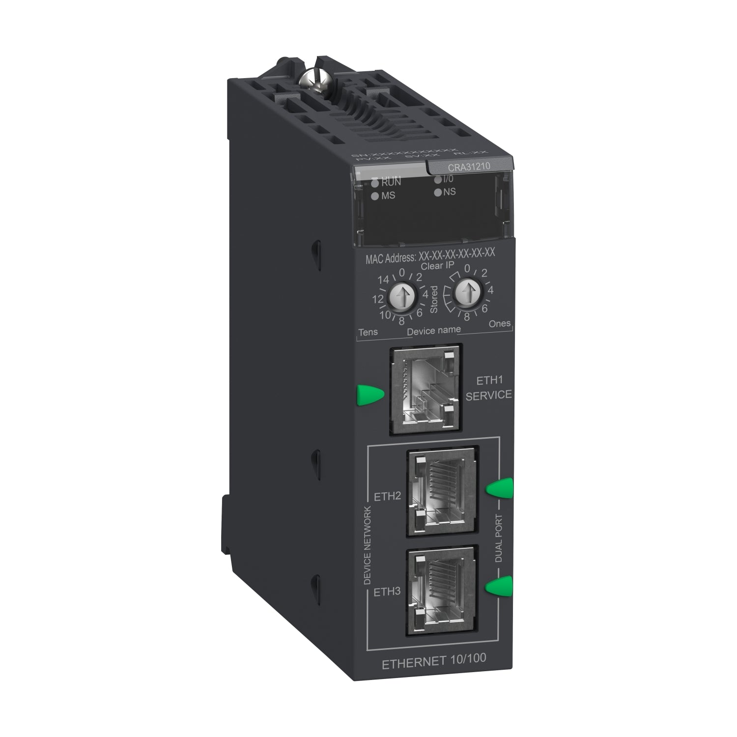 BMXCRA31210 | Schneider Electric | Remote IO drop E/IP, Modicon X80, performance, service port, advanced features