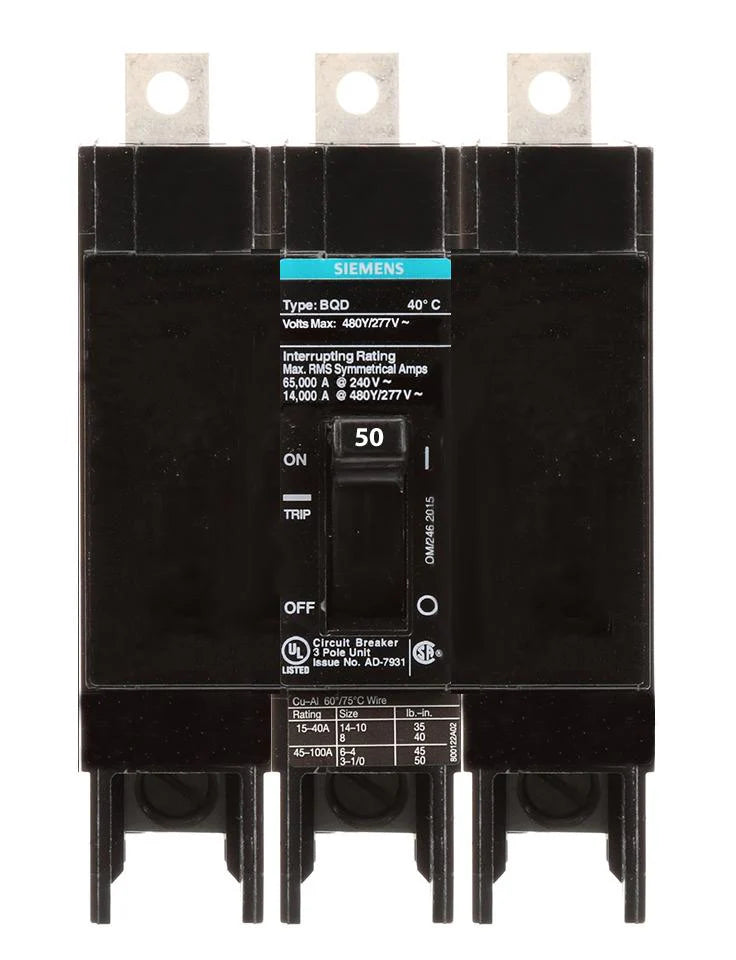 BQD6350 | Siemens 50 Amp Molded Case Circuit Breaker