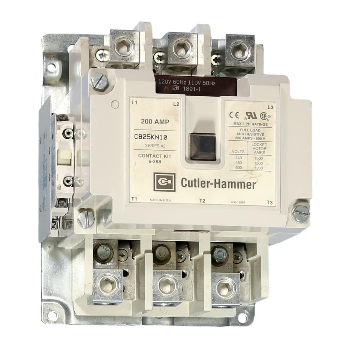 Eaton C825KN10 200A 3-Pole Contactor