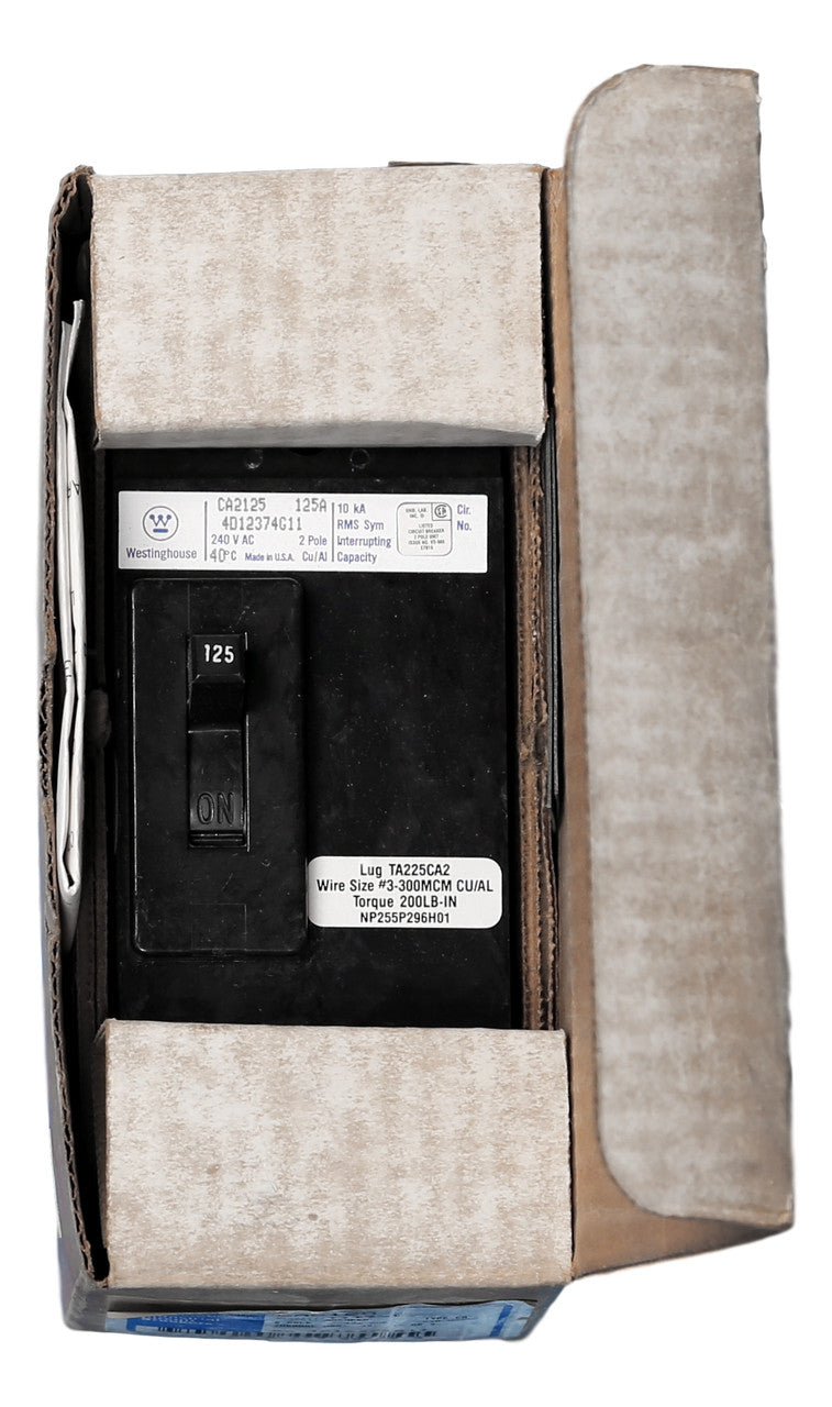 CA2125 | Eaton Cutler-Hammer 2-Pole 125A 240V Molded Case Circuit Breaker, 10kAIC