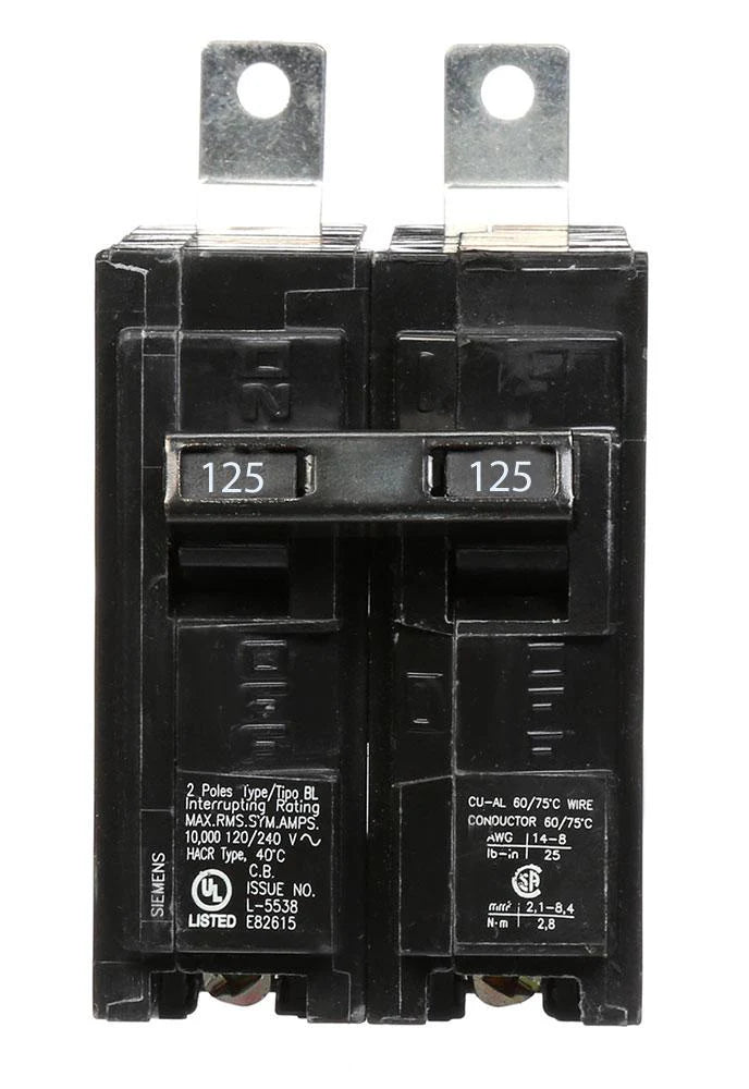 B2125 | Siemens 125 Amp Circuit Breaker