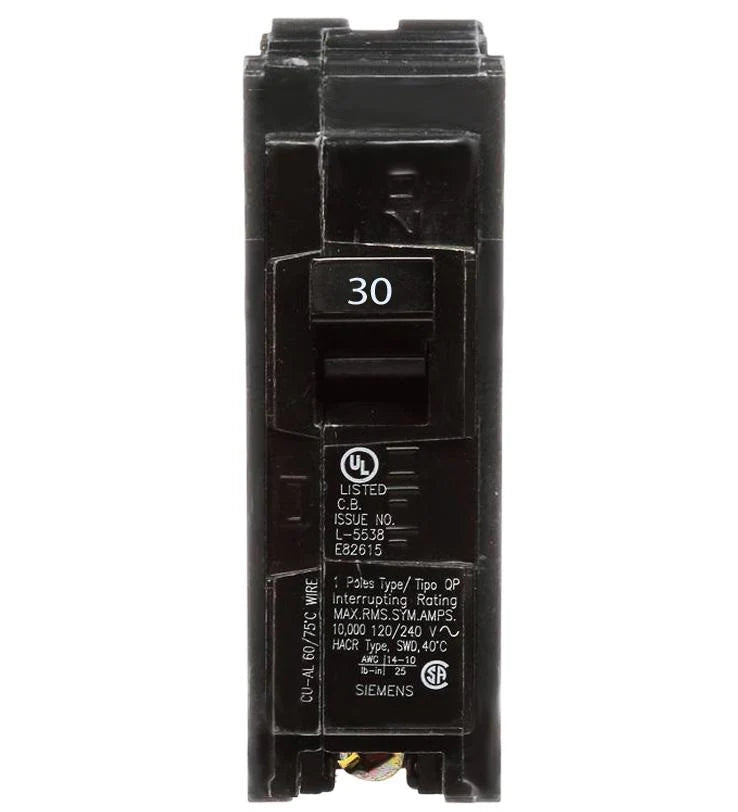 Q130 | Siemens 30-Amp 1 Pole 120-Volt Circuit Breaker