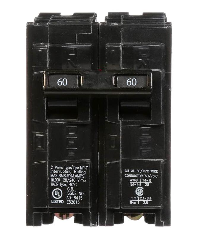 Q260H | Siemens 60A 2-Pole 240V Molded Case Circuit Breaker 22kA Plug-In