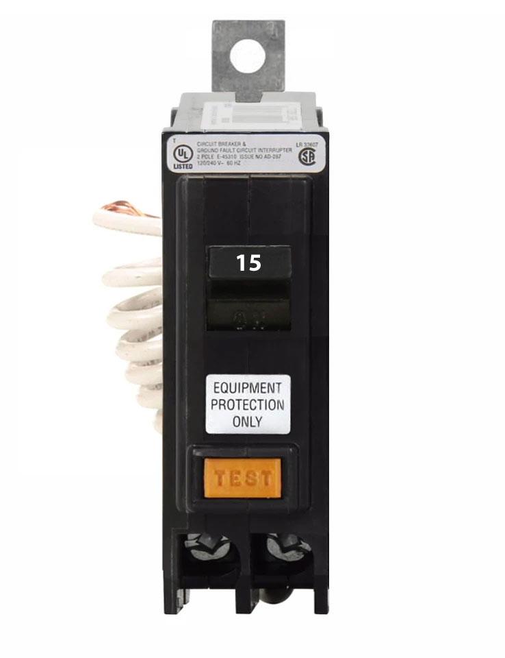 QBGFEP1015 | Cutler Hammer 15 A 1-Pole 120 V Molded Case GFEP Circuit Breaker