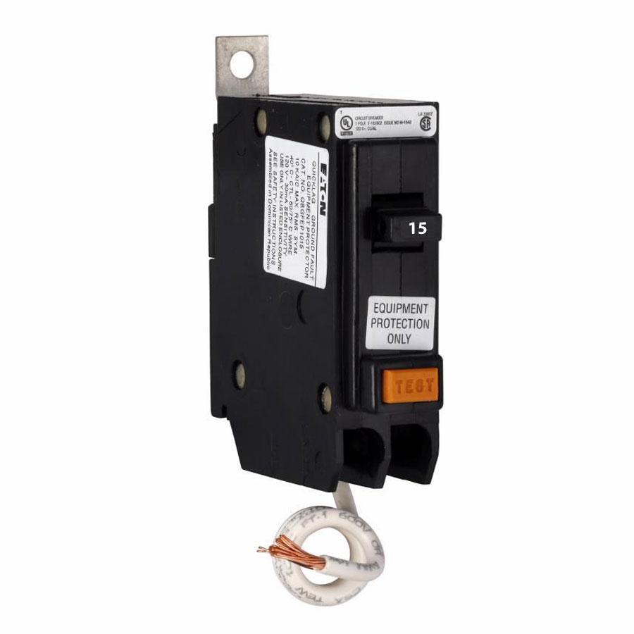 QBGFEP1015 | Cutler Hammer 15 A 1-Pole 120 V Molded Case GFEP Circuit Breaker