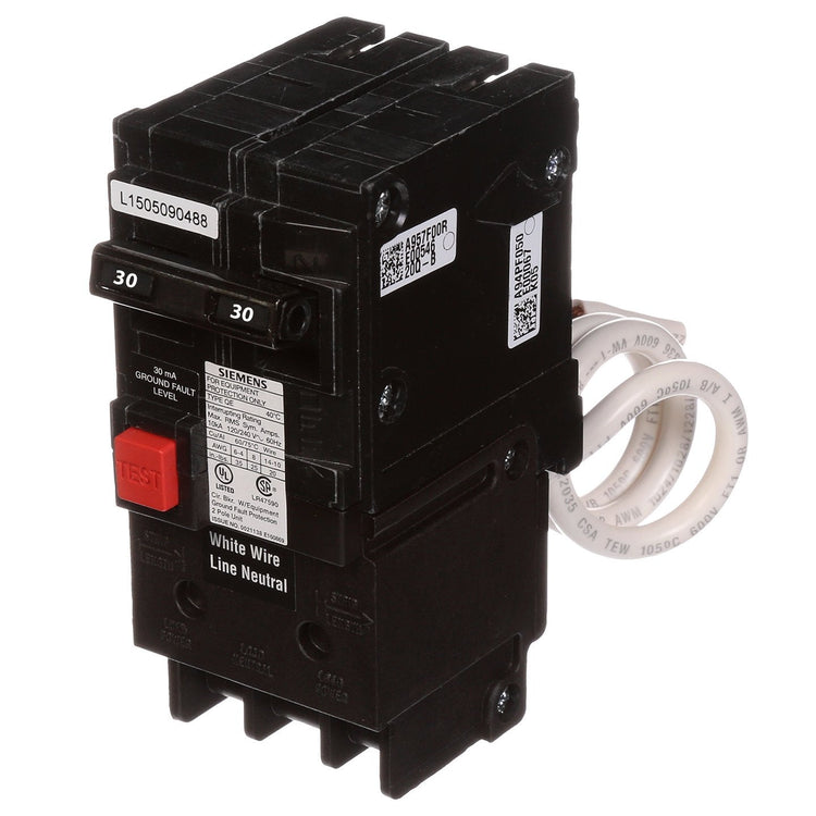 QE230 | Siemens Type QE GFEP Circuit Breaker 30A 2-Pole 120/240V 30 mA