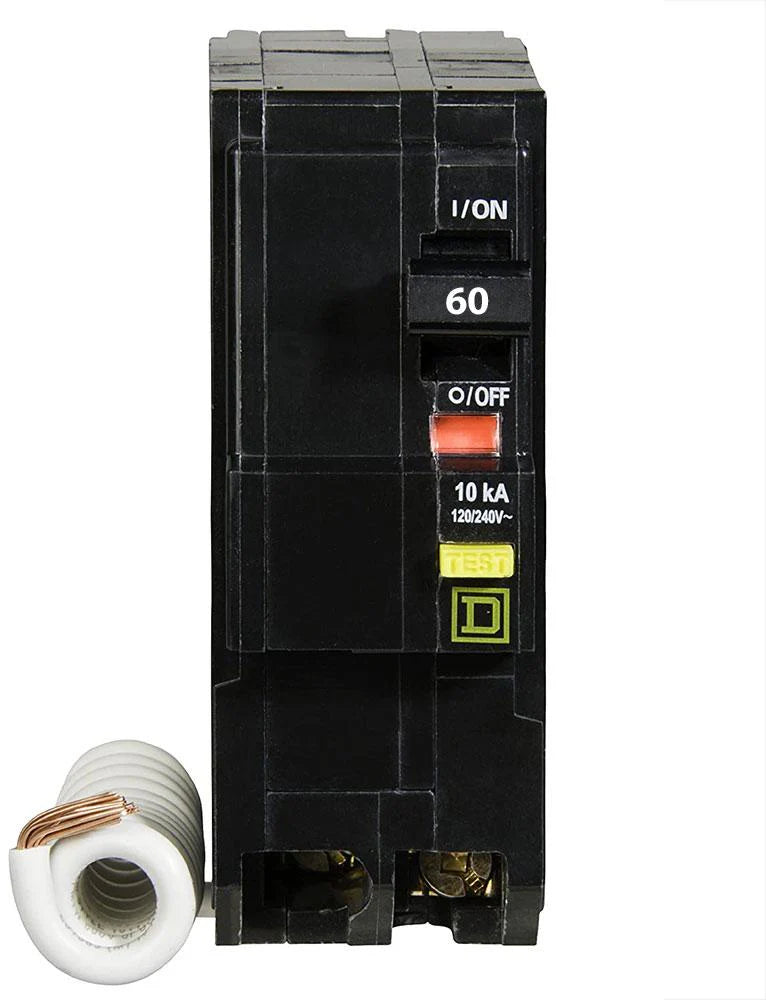 QO260GFI3W | Schneider Electric Square D 60 Amp GFCI Circuit Breaker