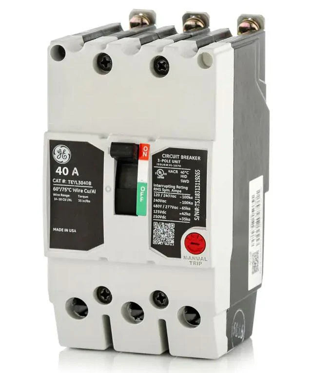 TEYL3040B | General Electric 3 Pole Circuit Breaker