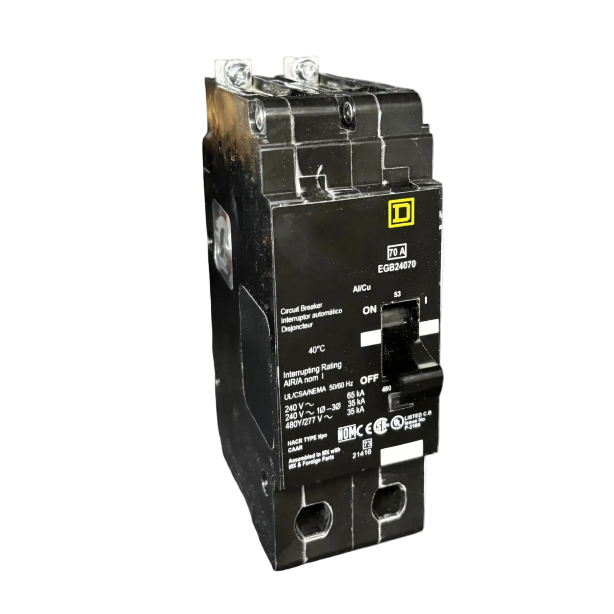 EGB24070 | Schneider Electric E-Frame Miniature Circuit Breaker 70A 480Y/277VAC