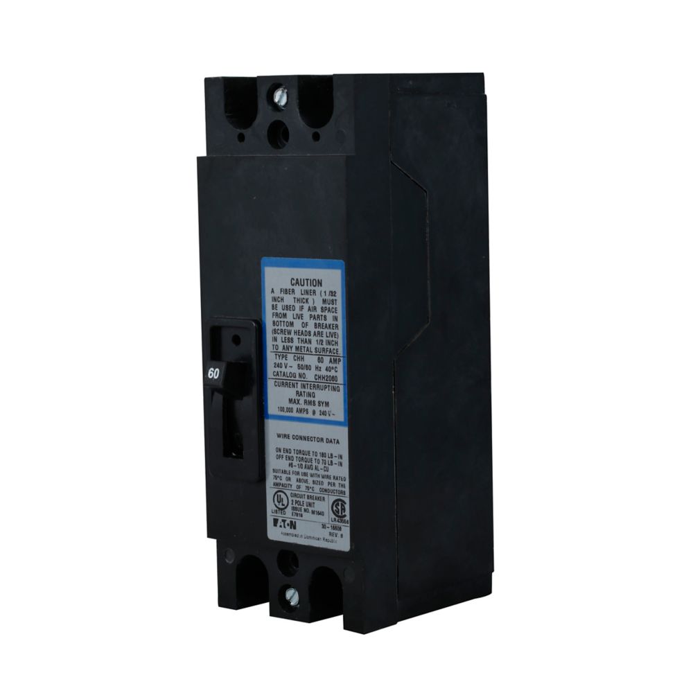 CHH2150 | Eaton 150A 2-Pole 240V CHH Series Bolt-On Thermal Magnetic Molded Case Circuit Breaker
