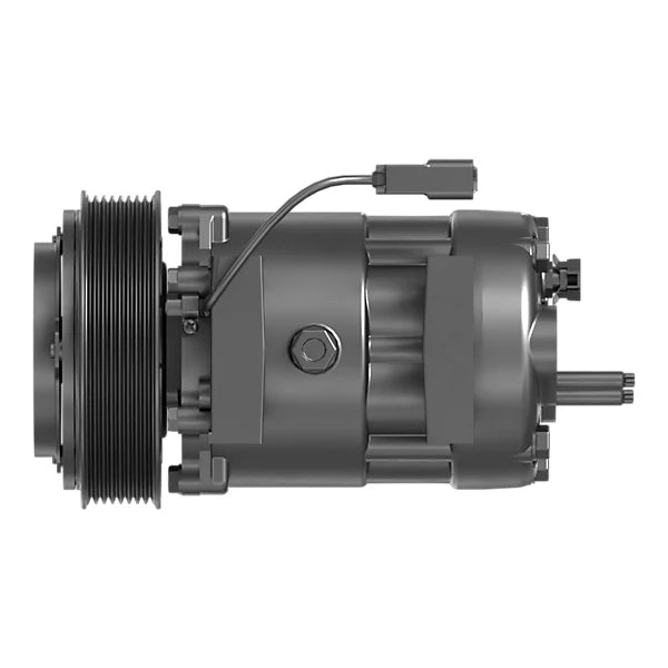 Caterpillar 568-5480 24V R134a Heavy-Duty Refrigerant HVAC Compressor with Sealed Clutch