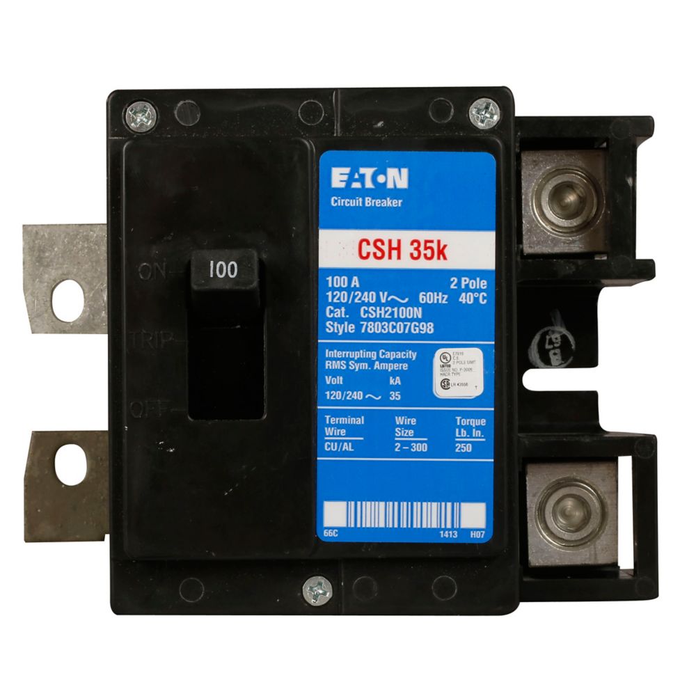 CSH2150N | Eaton 150A 2-Pole Bolt-On Molded Case Main Breaker for 120/240V Systems