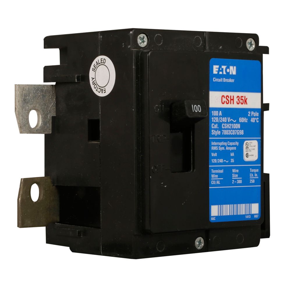 CSH2150N | Eaton 150A 2-Pole Bolt-On Molded Case Main Breaker for 120/240V Systems