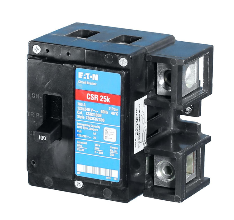 CSR2100N | Eaton 100A 2-Pole 120/240V CSR Series Plug-In Molded Case Circuit Breaker