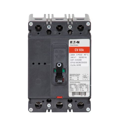 CVS3125X | Eaton 125A 3-Pole Molded Case Circuit Breaker, 240V