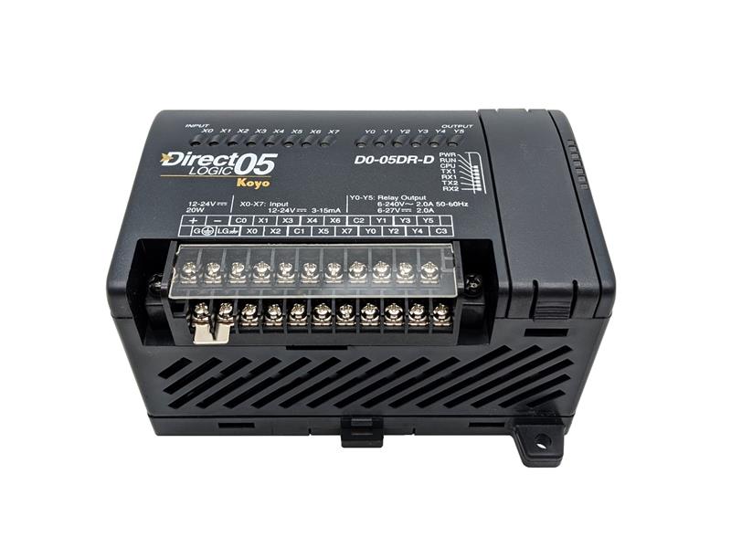 D0-05DR-D | Automation Direct 12-24VDC PLC 8 DC Input 6 Point Relay Output AC Power Supply