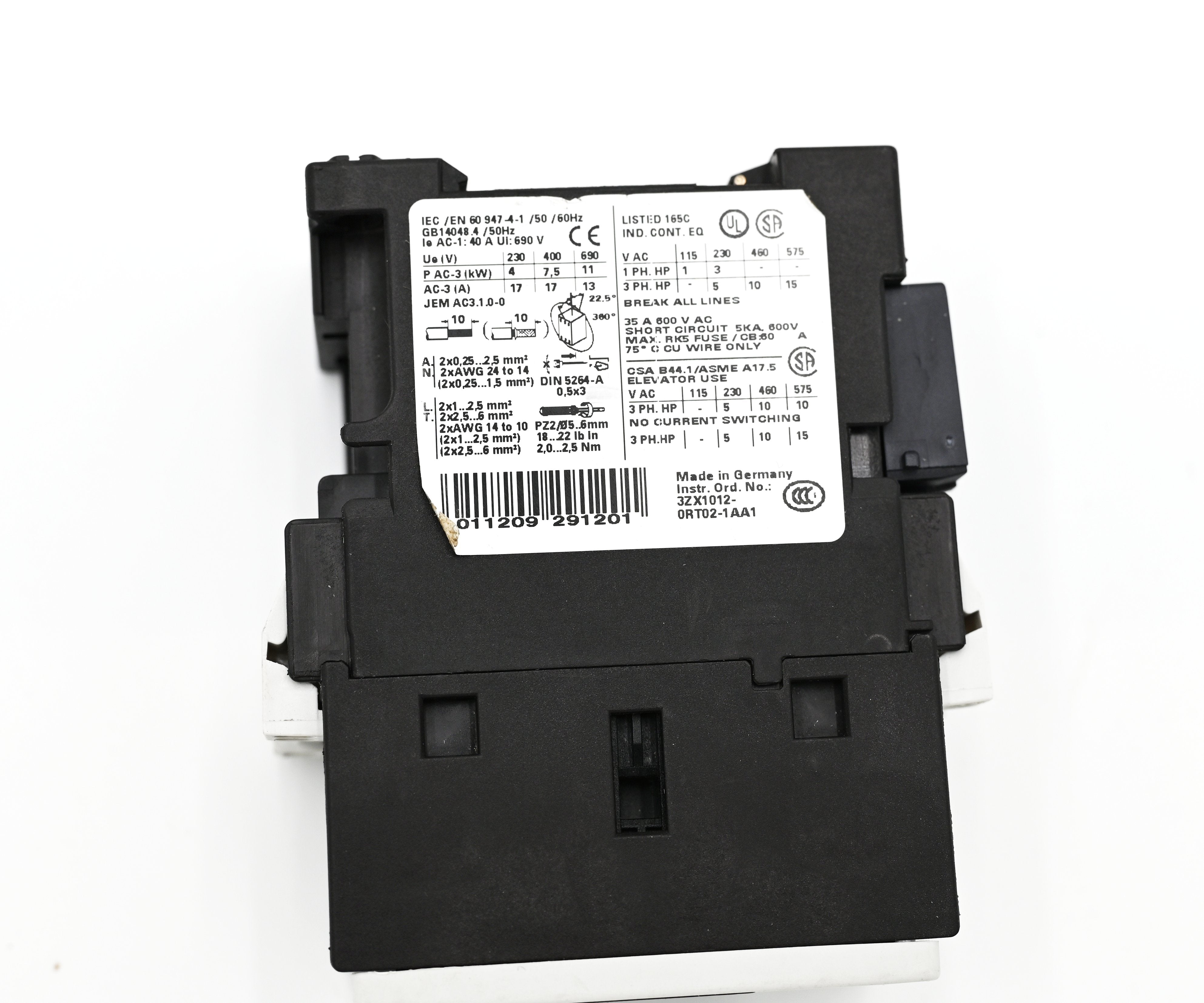 3ZX1012-0RT02-1AA1 | Siemens Contactor 3 Pole